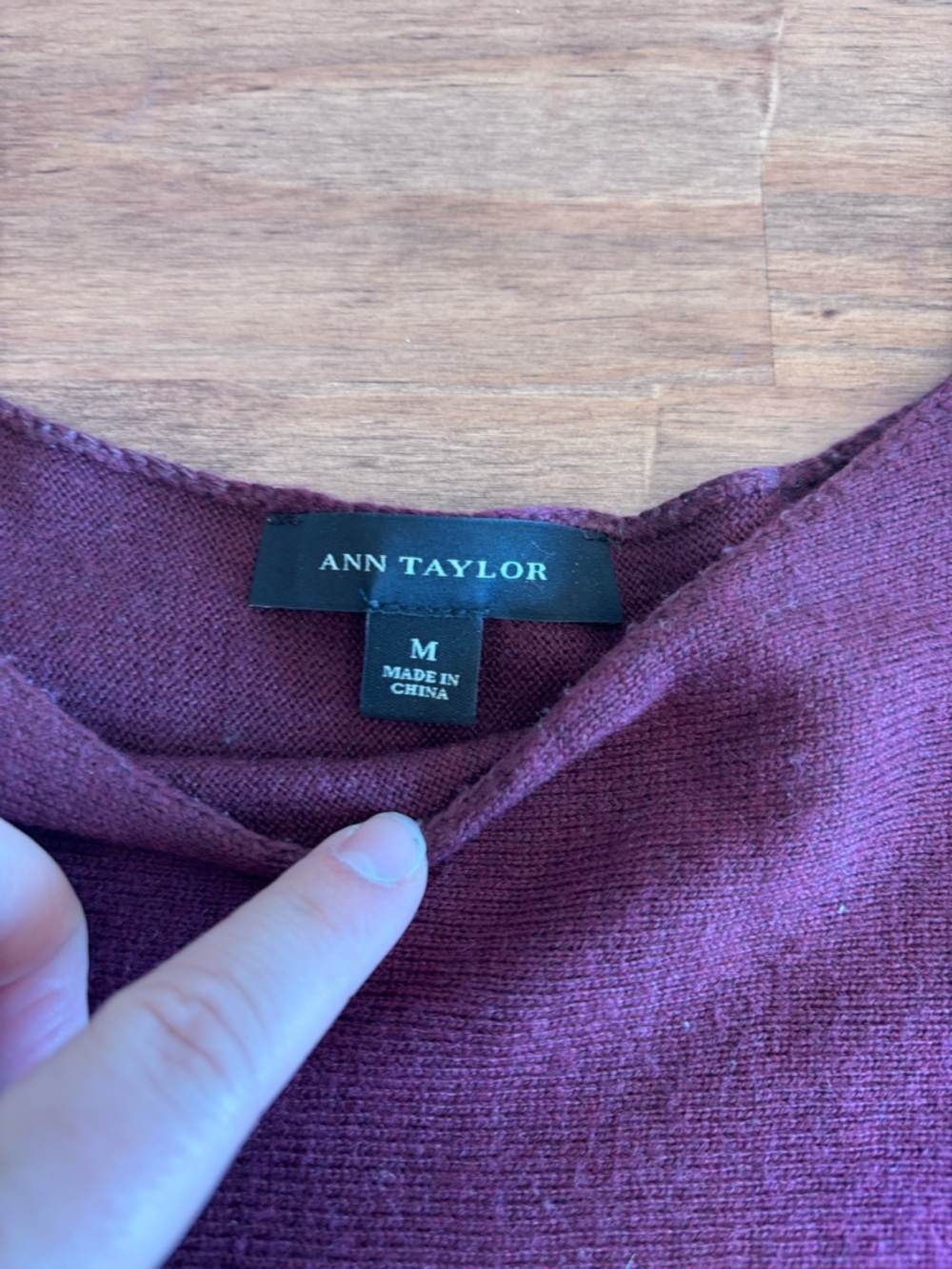 Ann Taylor Plum Crewneck Knit Top